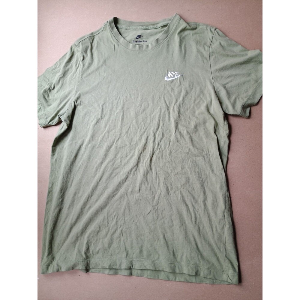 Nike Sportswear Club Men's Cotton T-Shirt Green Sz Large